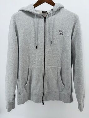 OVO October’s Very Own Owl Full Zip Hoodie Grey Medium